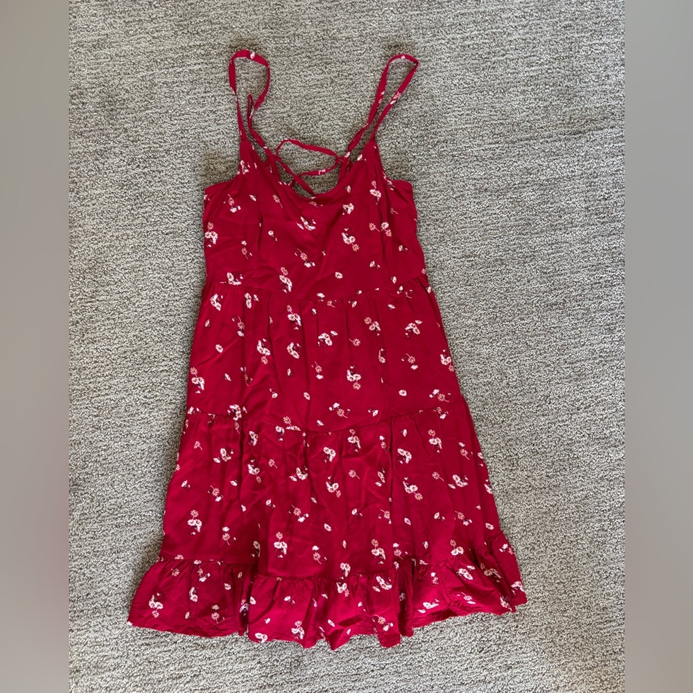 Hollister Red Floral Dress